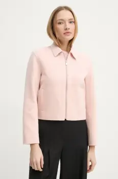 Theory geaca de lana culoarea roz, de tranzitie, O1101402 imagine