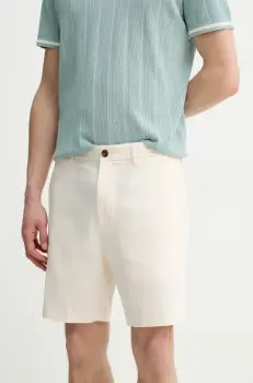 Theory pantaloni scurti din in barbati, culoarea bej, P0373206 imagine