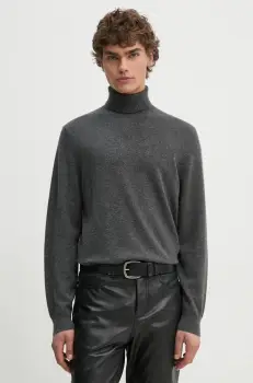 Theory pulover de casmir culoarea gri, light, cu guler, N0888705 imagine