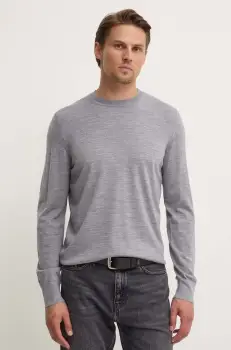 Theory pulover de lana barbati, culoarea gri, light, J0781713 imagine