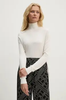 Theory pulover de lana femei, culoarea bej, light, cu turtleneck, I1211703 imagine