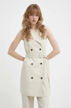 Theory rochie culoarea bej, mini, drept imagine