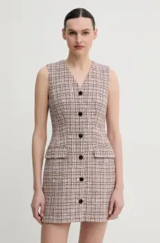 Theory rochie culoarea roz, mini, mulata, P0104609 imagine