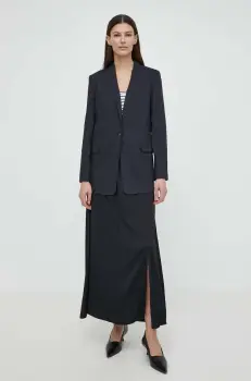 Theory sacou de in culoarea albastru marin, un singur rand de nasturi, neted imagine