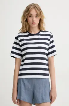 Theory tricou din bumbac femei, culoarea bleumarin, P0224506 imagine