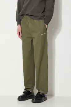 thisisneverthat pantaloni Easy Pant barbati, culoarea verde, cu fason chinos, TN240WPACP01 imagine