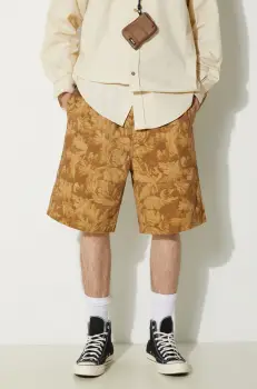 thisisneverthat pantaloni scurti din bumbac Beach Short culoarea galben, TN241WSOKS01 imagine