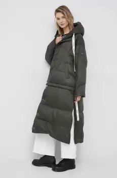 Tiffi geaca de puf femei, culoarea verde, de iarna imagine