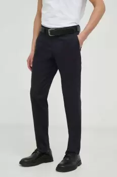 Tiger Of Sweden pantaloni barbati, culoarea albastru marin, drept imagine