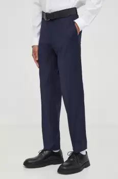 Tiger Of Sweden pantaloni din lana culoarea albastru marin, mulata imagine