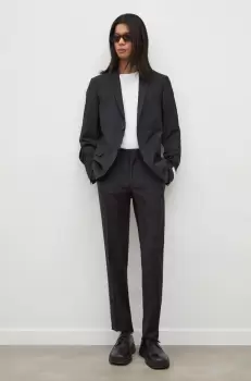 Tiger Of Sweden pantaloni din lana culoarea negru, mulata imagine