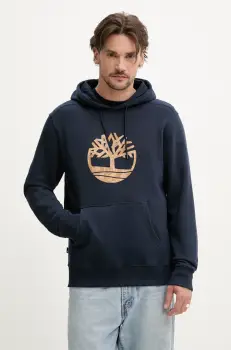 Timberland bluza barbati, culoarea bleumarin, cu gluga, cu imprimeu, TB0A2FTS4331 imagine