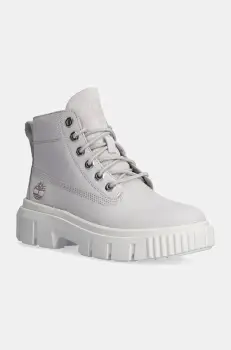 Timberland botine Greyfield femei, culoarea gri, cu toc plat, izolare usoara, TB0A5RPR0321 imagine