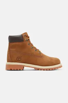 Timberland cizme de piele Rudston FTW femei, culoarea negru, cu toc drept imagine
