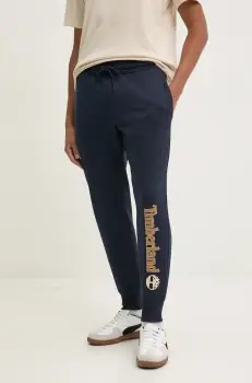 Timberland pantaloni de trening culoarea albastru marin, cu imprimeu, TB0A5YFB4331 imagine
