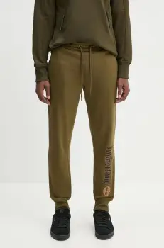 Timberland pantaloni de trening culoarea verde, cu imprimeu, TB0A5YFB3021 imagine