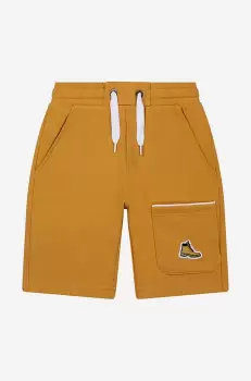 Timberland pantaloni scurti copii Bermuda Shorts culoarea galben, neted, talie reglabila imagine
