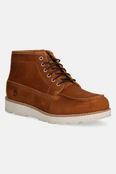 Timberland pantofi de piele intoarsa Britton Mills Mid culoarea maro, TB0A6CEPEIZ1 imagine