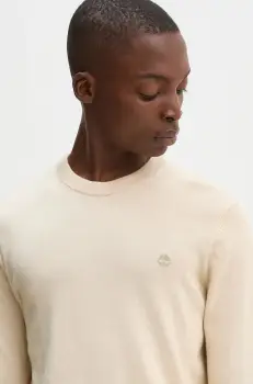 Timberland pulover de bumbac culoarea bej, light, TB0A2BMMEFL1 imagine