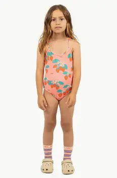Tinycottons costum de baie dintr-o bucata pentru copii STRAWBERRIES SWIMSUIT culoarea roz, SS25-291 imagine