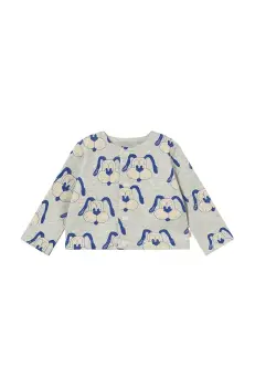 Tinycottons geaca bebe DOGS BABY JACKET culoarea gri, SS25-467 imagine