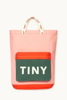 Tinycottons geanta copii COLOR BLOCK TOTEPACK culoarea roz, AW25-509 imagine