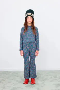 Tinycottons pantaloni copii MINI APPLES RIB PANT cu imprimeu, AW25-229 imagine