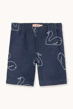 Tinycottons pantaloni de bumbac pentru copii BIG SWANS BABY PANT imagine