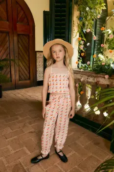 Tinycottons pantaloni de bumbac pentru copii CHERRIES PANT imagine