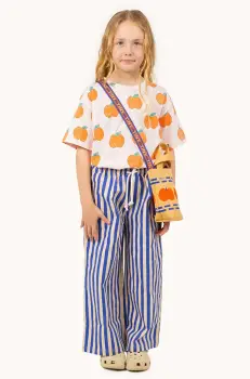 Tinycottons pantaloni de bumbac pentru copii STRIPES WOVEN PANT modelator, SS25-229 imagine
