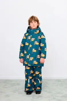 Tinycottons pantaloni de schi pentru copii DOGS SNOW PANT culoarea turcoaz, AW25-042 imagine