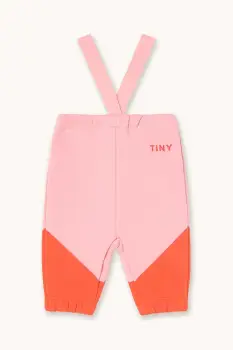 Tinycottons pantaloni de trening pentru bebelusi TINY COLOR BLOCK BABY SWEATPANT culoarea roz, AW25-278 imagine