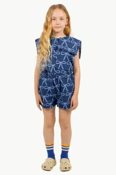 Tinycottons pantaloni scurti copii BOWS WOVEN SHORT modelator, SS25-234 imagine