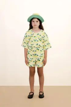 Tinycottons pantaloni scurti copii ORANGES RIB SHORT imagine