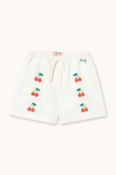 Tinycottons pantaloni scurti din bumbac pentru copii MINI CHERRIES TWILL SHORTS imagine