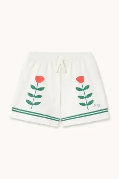 Tinycottons pantaloni scurti din bumbac pentru copii RED ROSES GRAPHIC SHORTS imagine