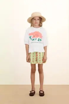 Tinycottons pantaloni scurti din bumbac pentru copii ROSE PATTERN SHORTS imagine