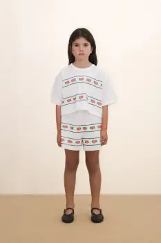 Tinycottons pantaloni scurti din bumbac pentru copii ROSES SHORTS imagine