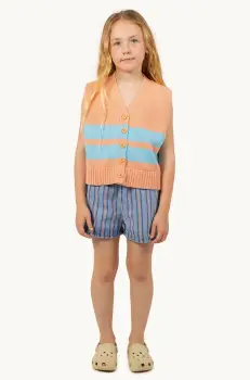 Tinycottons pantaloni scurti din bumbac pentru copii STRIPES MULTICOLOR SHORT modelator, SS25-239 imagine