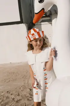 Tinycottons rochie din bumbac pentru copii MINI CHERRIES TWILL DRESS imagine