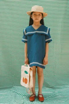 Tinycottons rochie pentru copii cu in STRIPES TINY DRESS imagine