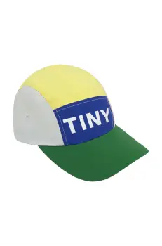 Tinycottons sapca de baseball pentru copii COLOR BLOCK CAP culoarea verde, cu imprimeu, SS25-423 imagine