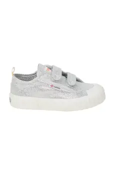 Tinycottons tenisi copii METALLIC SNEAKERS X SUPERGA culoarea argintiu, SS25-911 imagine
