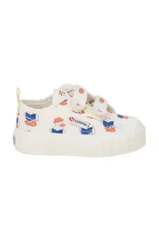 Tinycottons tenisi copii READERS SNEAKERS X SUPERGA culoarea bej, SS25-913 imagine