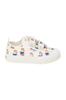 Tinycottons tenisi copii READERS SNEAKERS X SUPERGA culoarea bej, SS25-914 imagine