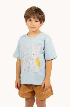 Tinycottons tricou de bumbac pentru copii BUNNIES GRAPHIC TEE cu imprimeu, SS25-075 imagine