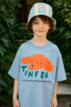 Tinycottons tricou de bumbac pentru copii RED DOG GRAPHIC TEE imagine