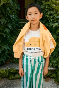 Tinycottons tricou de bumbac pentru copii TINY HAT GRAPHIC TEE imagine