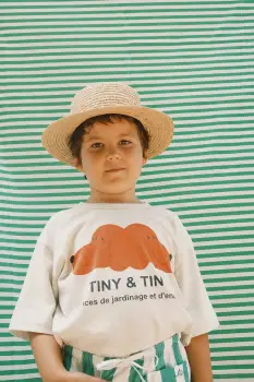 Tinycottons tricou de bumbac pentru copii TINY&TINY GRAPHIC TEE imagine