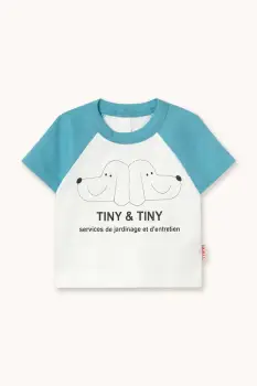 Tinycottons tricou din bumbac pentru bebelusi TINY&TINY GRAPHIC BABY TEE imagine